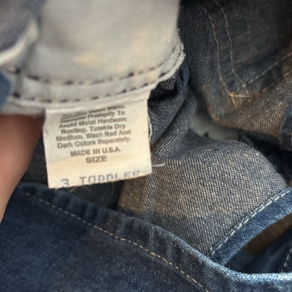 Vintage OshKosh Vestbak Jean Overalls 3T - Picture 5 of 5